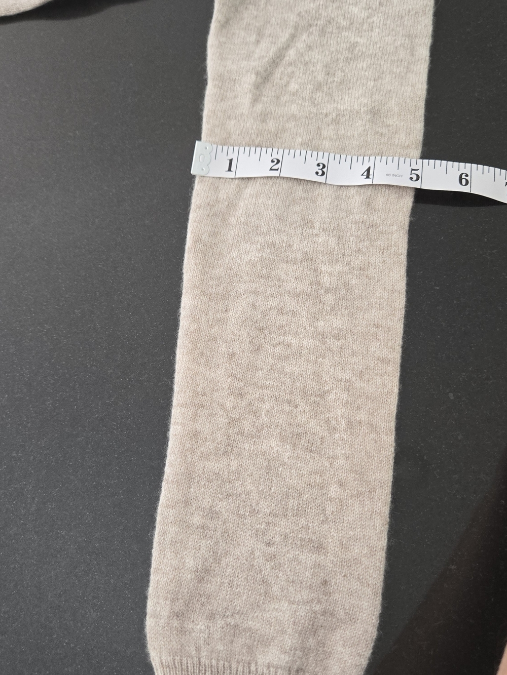 Charter Club Luxury 100% Cashmere Pearl Taupe Heather Basic Crewneck Sweater XS - Picture 9 of 11